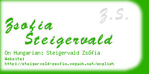 zsofia steigervald business card