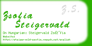 zsofia steigervald business card